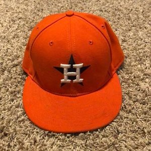Orange Houston Astros Fitted Baseball Hat
